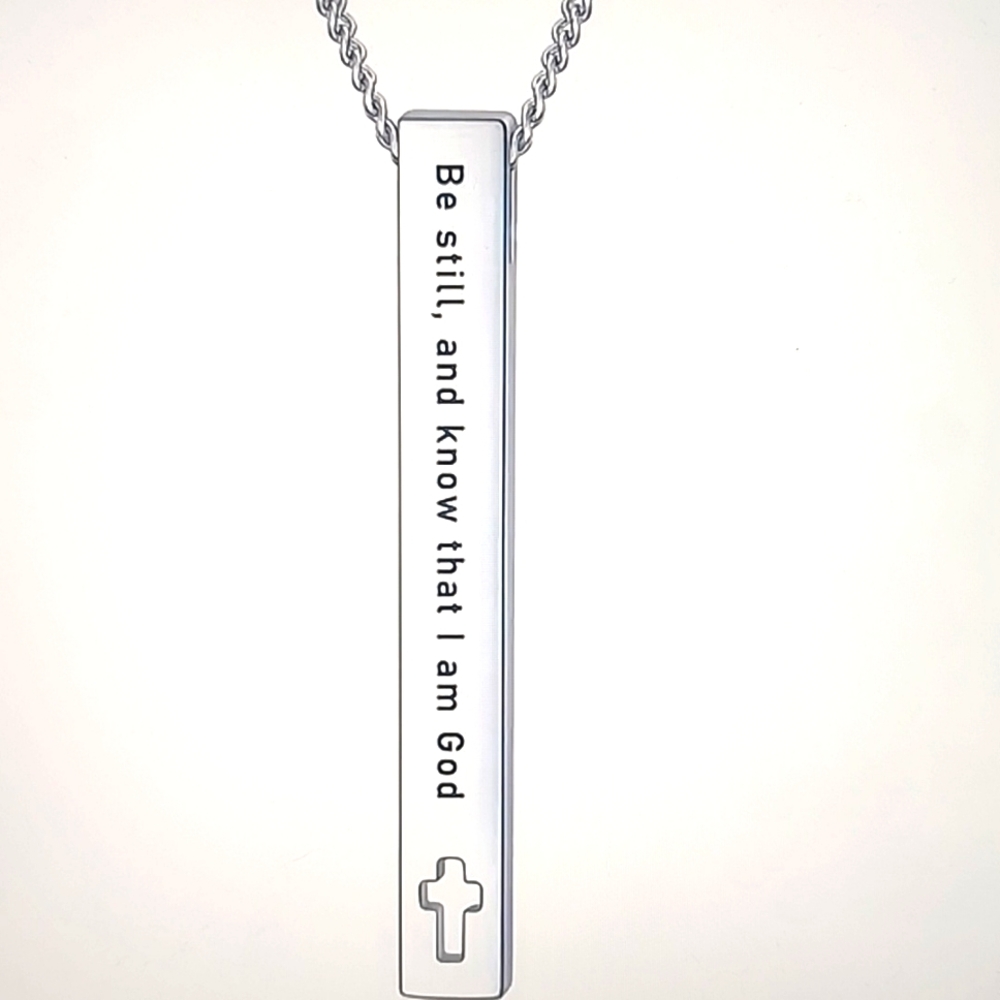 Stainless Steel Bible Verse Necklace